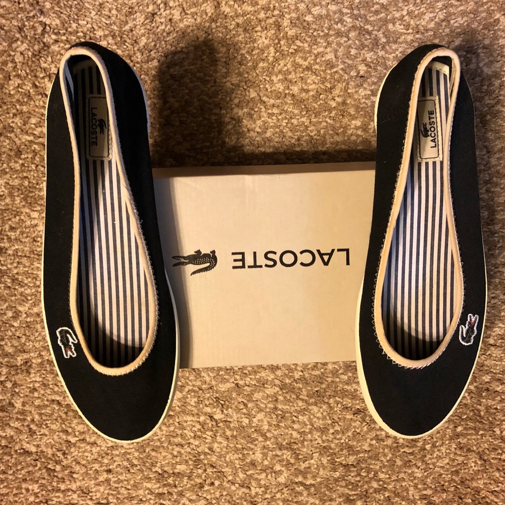 Lacoste slip on canvas shoes